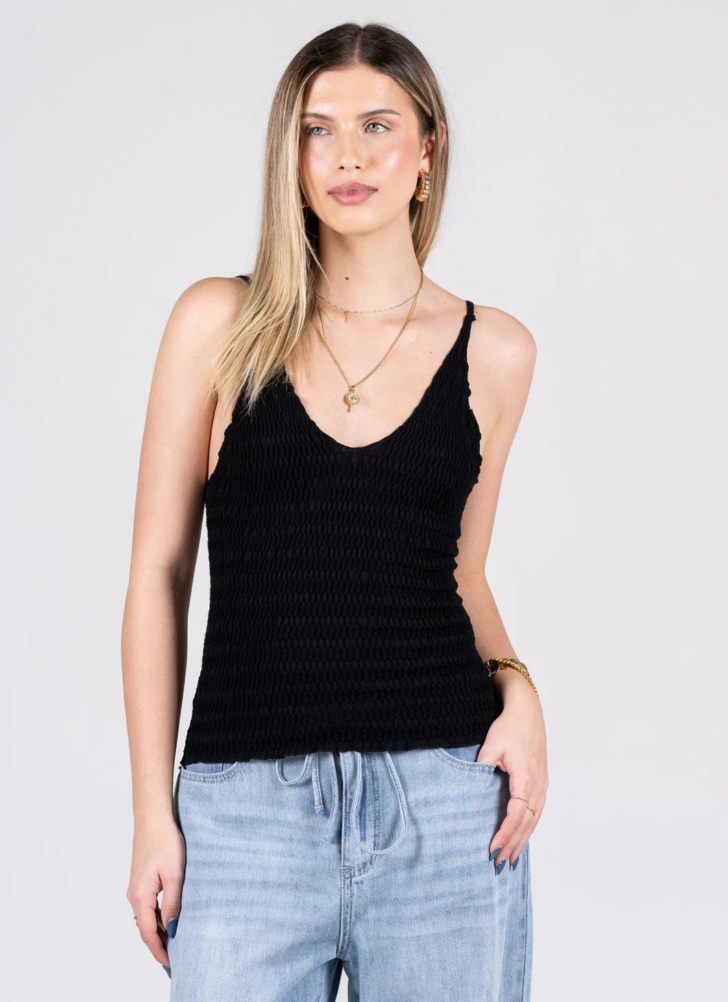 C'est Moi Smocked Cami