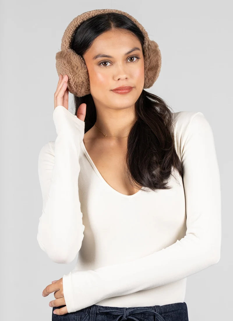 Teddy Fur Earmuffs- Caramel