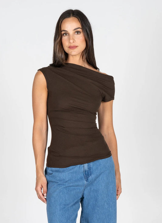 Greta Gathered Neck Top