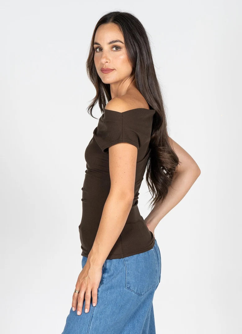 Greta Gathered Neck Top