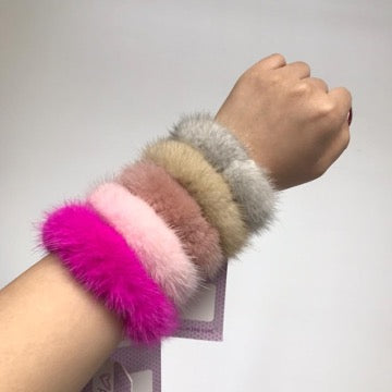 Hallie Fur Scrunchies