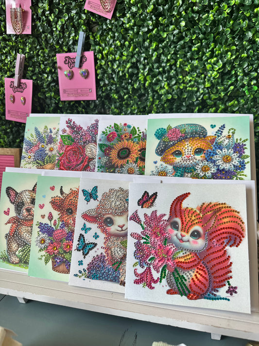 Handmade Crystal Blank Greeting Cards