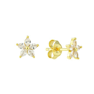 Star Flower CZ Studs