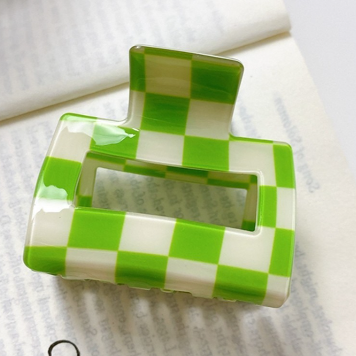 Retro Checkered Mini Hair Clip