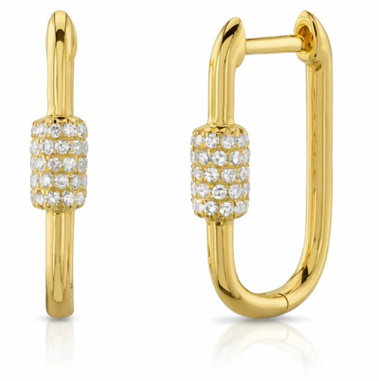 Belle Pavé Carabiner Earrings