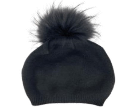 Evelyn Fur Pom Pom Beanie