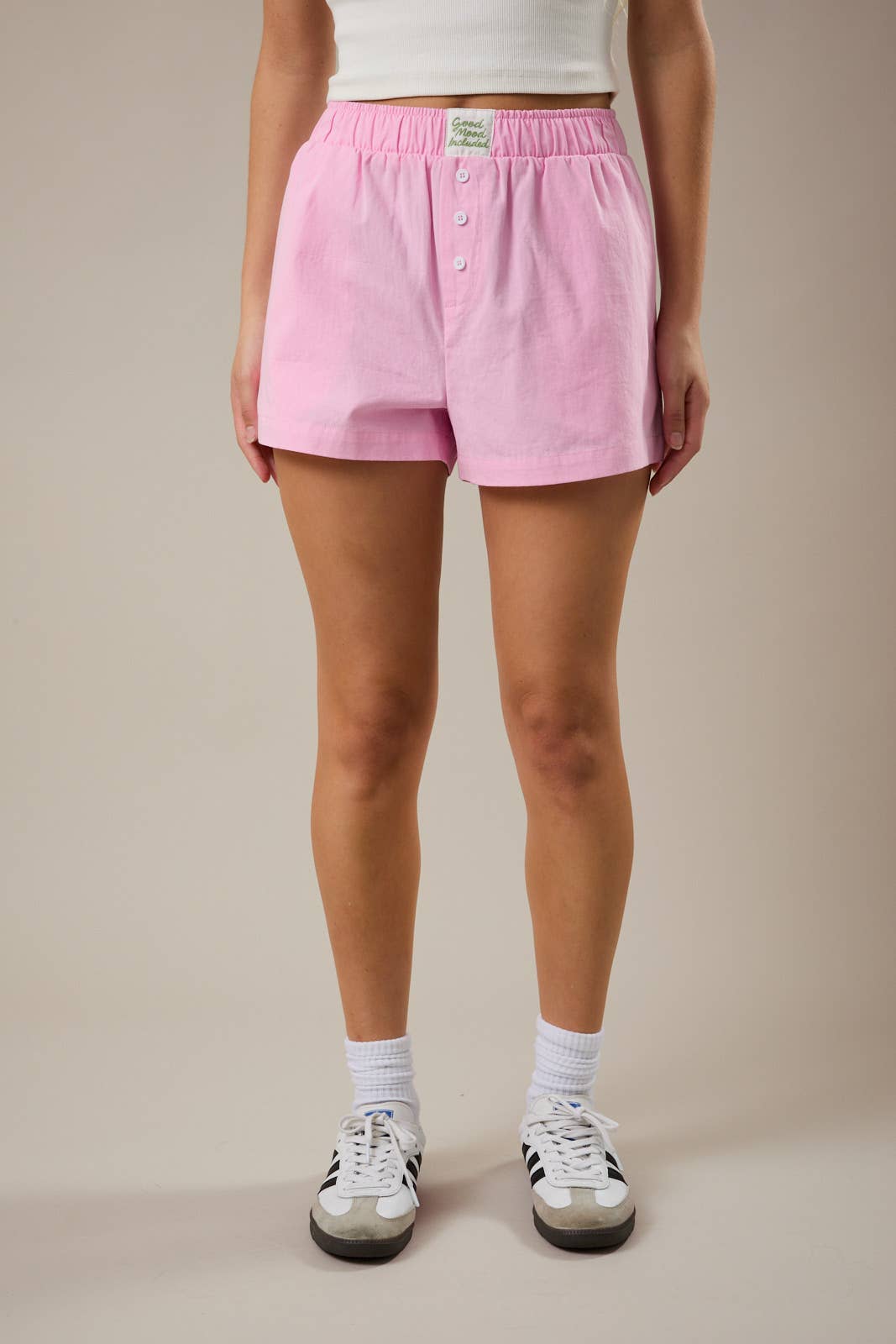 "GOOD MOOD INCLUDED" HIGH WAISTED BOXER SHORTS