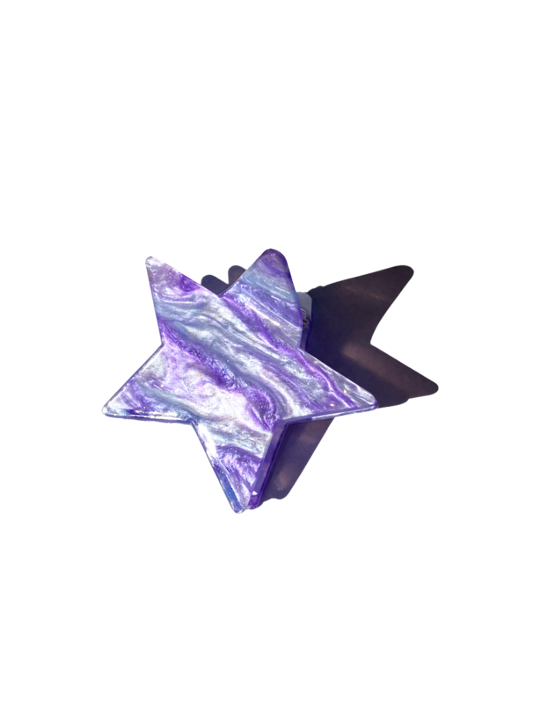 Big Star Glitter Claw Hair Clip: Pink
