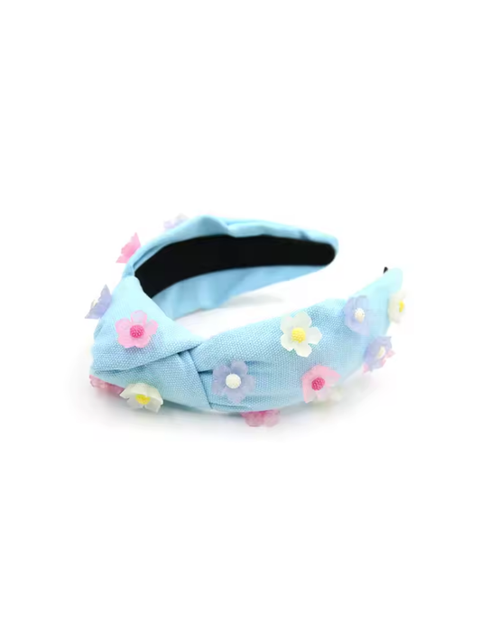 Blue Flower Headband
