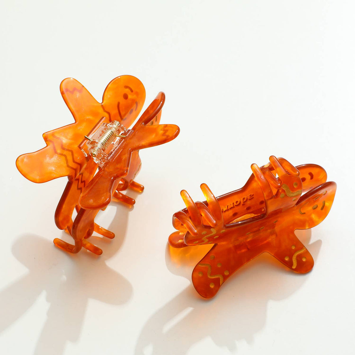 Gingerbread Man and Lady | Holiday Claw Clips