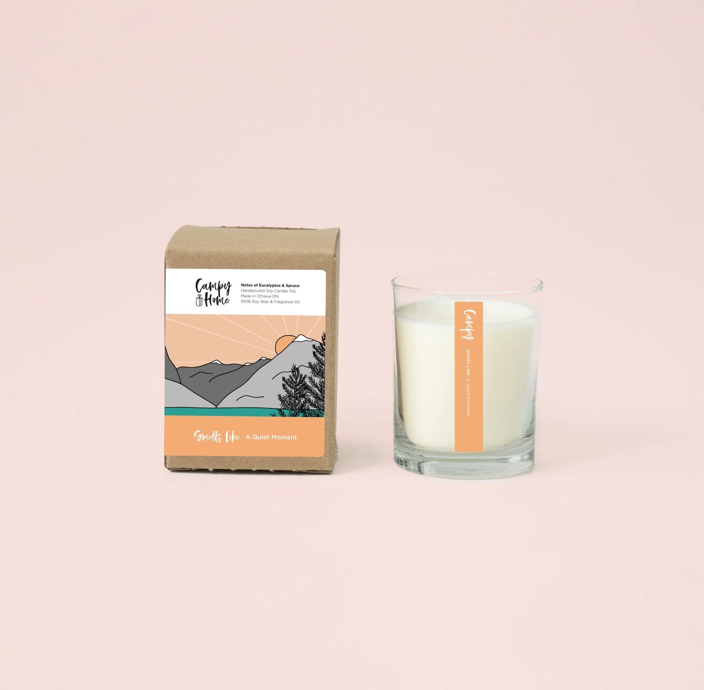 Eucalyptus and spruce candle - eco soy wax