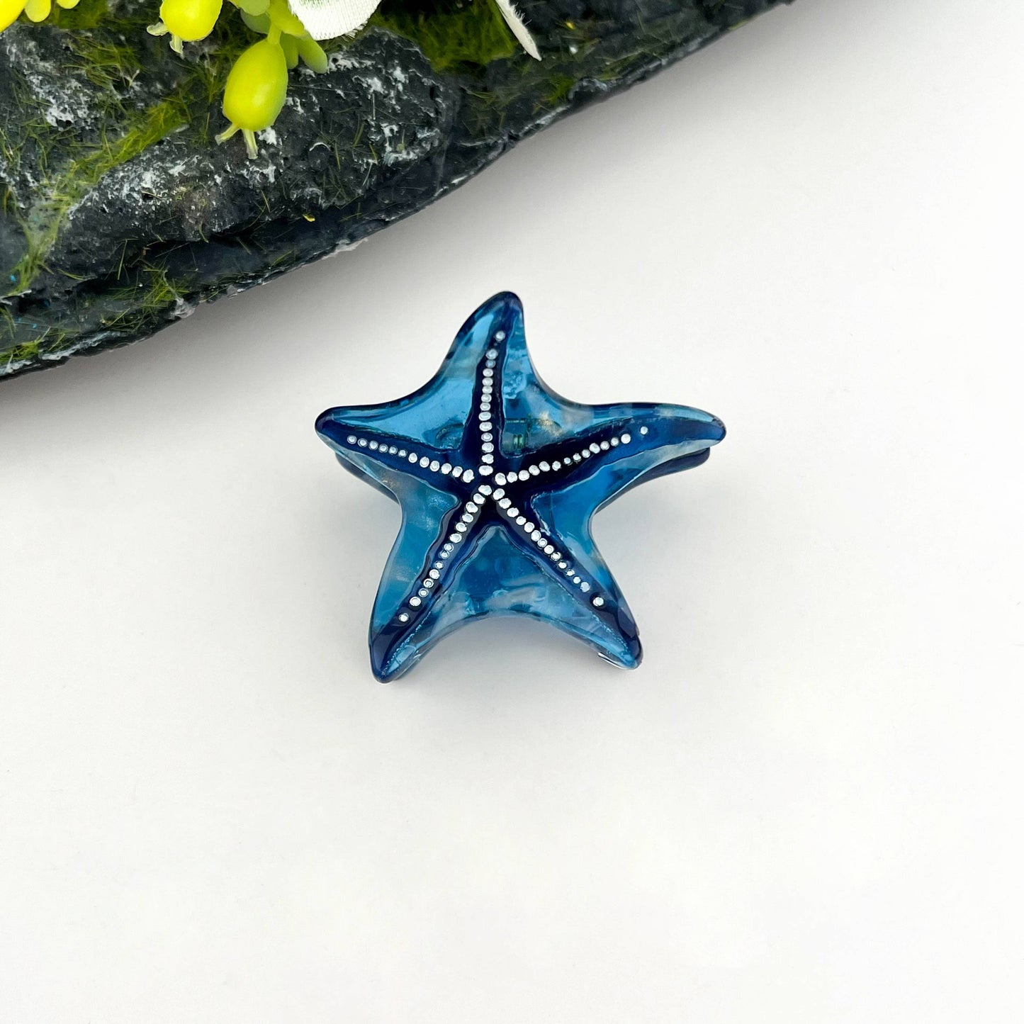 Starfish Hair Clip, Acetate Claw Clip: Beige-Small