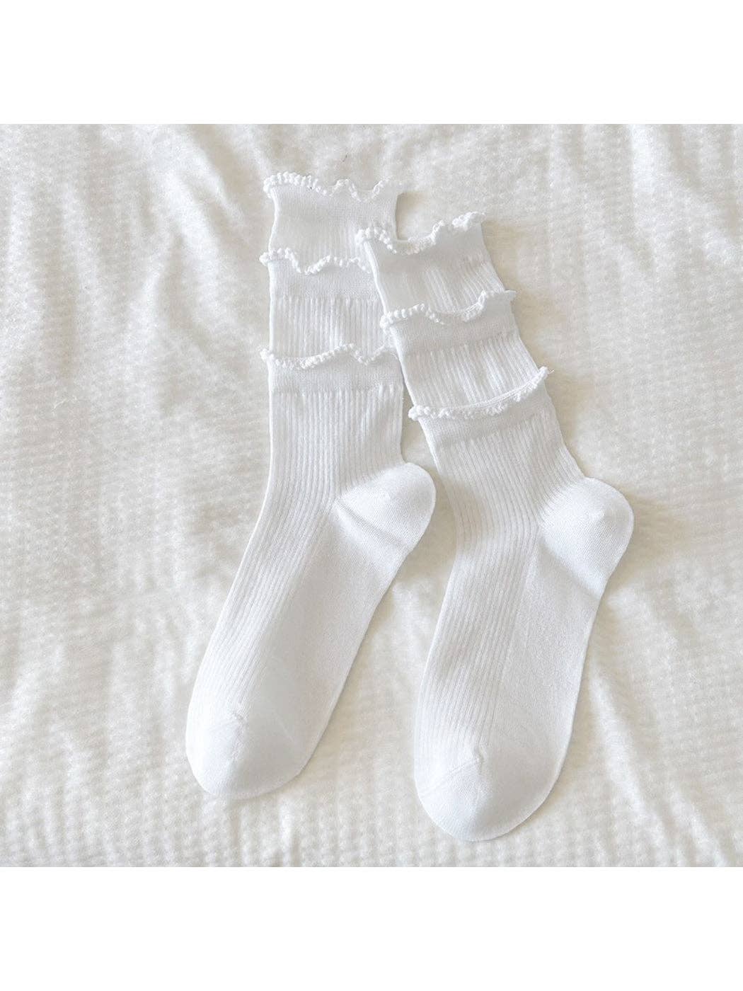 Ruffle Tiered Crew Socks