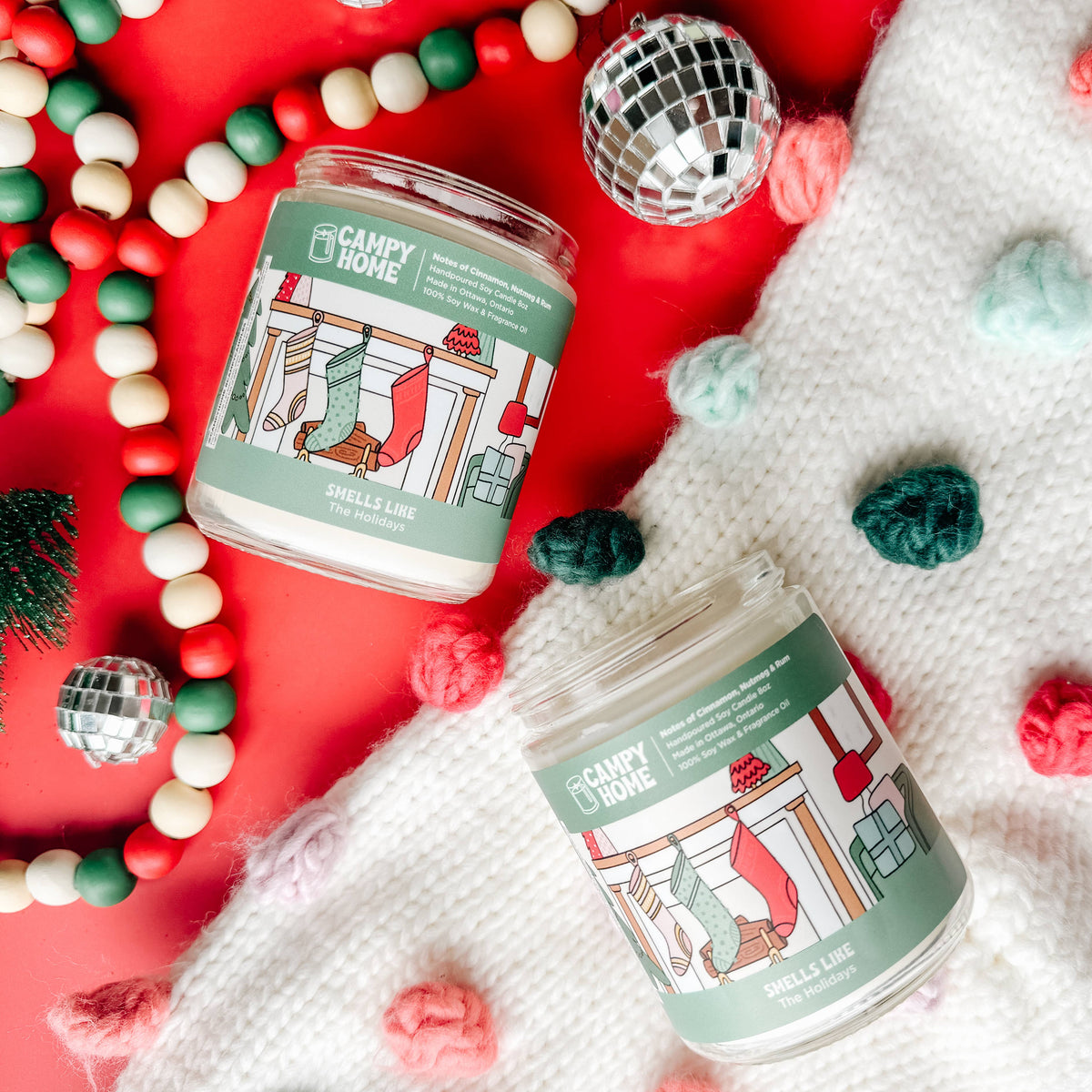 Cinnamon, nutmeg, and rum candle - holiday, christmas