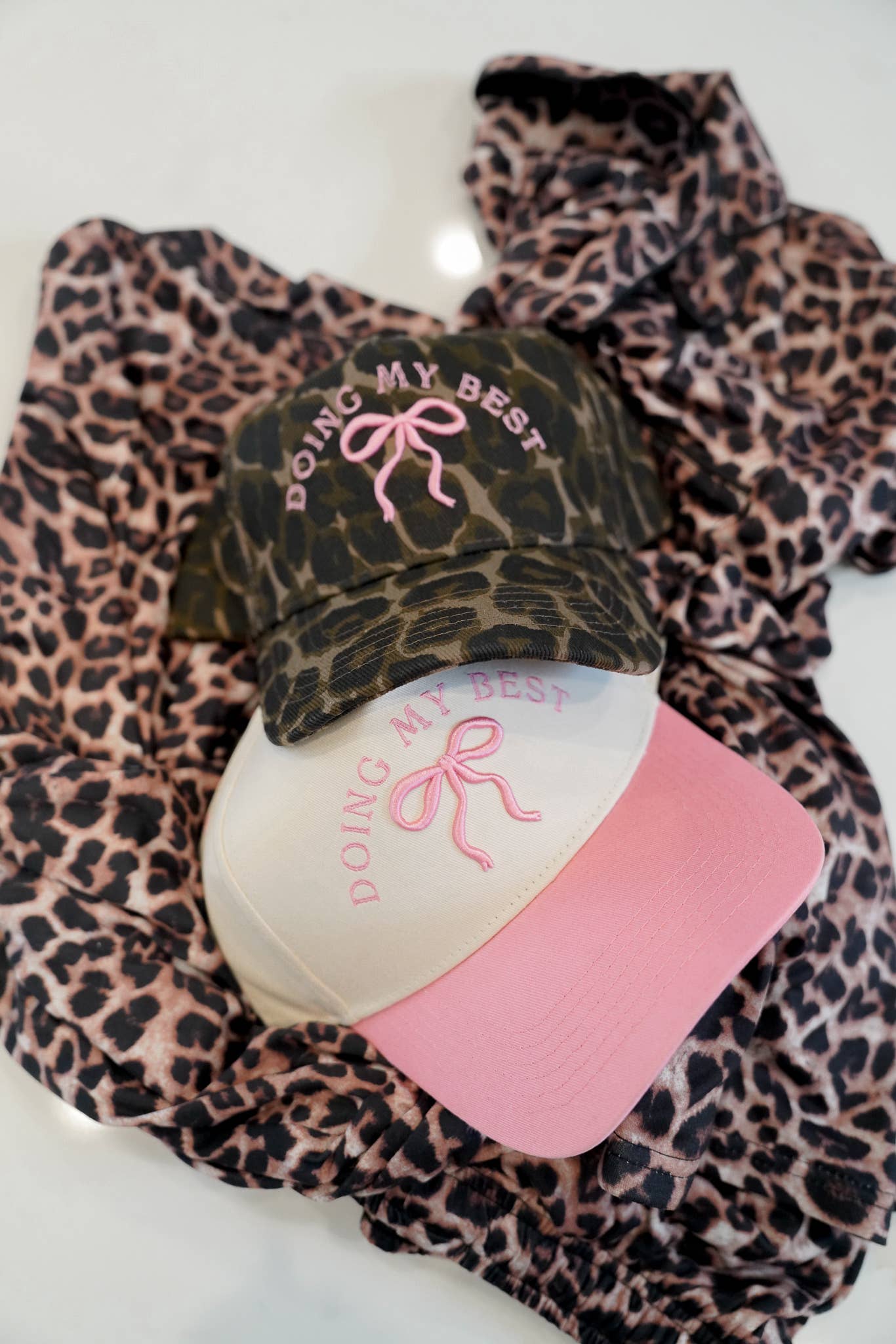 Doing My Best - Vintage Trucker Hat: Cheetah