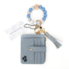 NEW: Calgary Vegan Leather Bracelet Card Case - Sky Blue