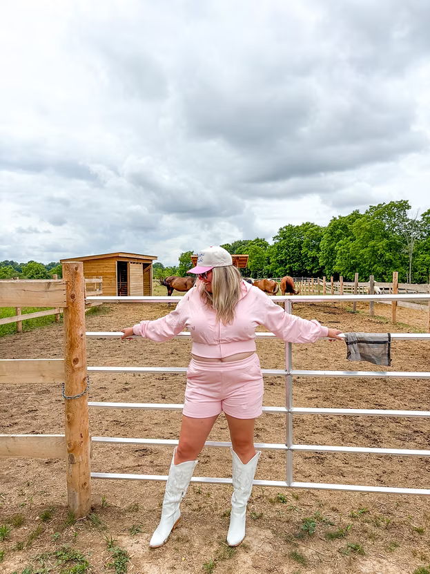 Pink Paradise Cropped Hoodie and Short Set