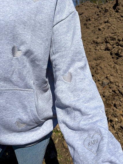 Lover Zip Up Hoodie- Heather Grey