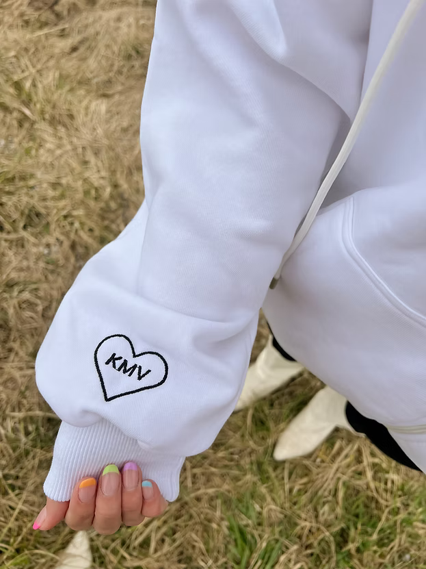 Howdy Honey Zip Up Hoodie- White
