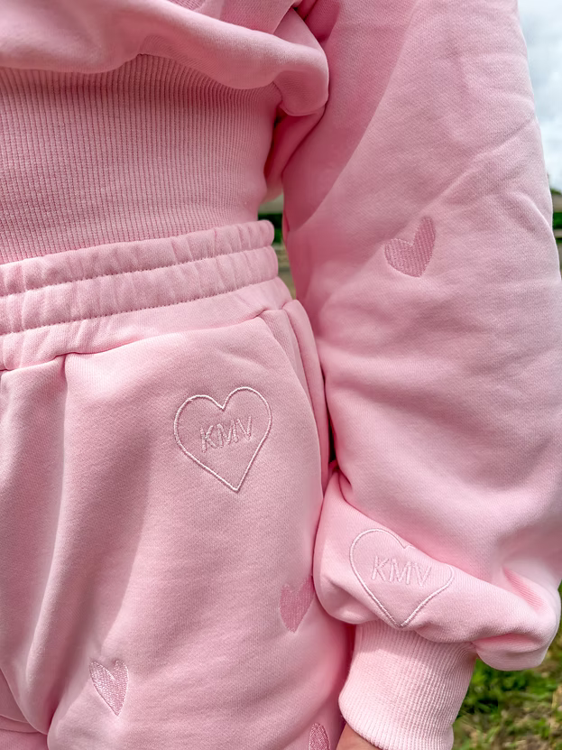 Pink Paradise Cropped Hoodie and Short Set