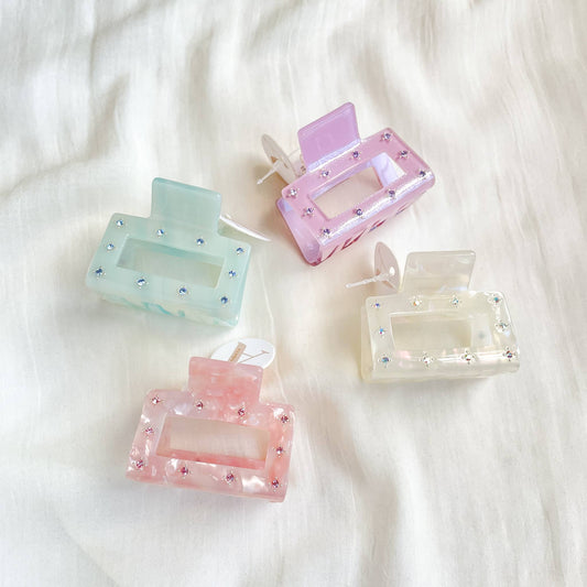 Nina | Crystal Embellished Square Claw Clip