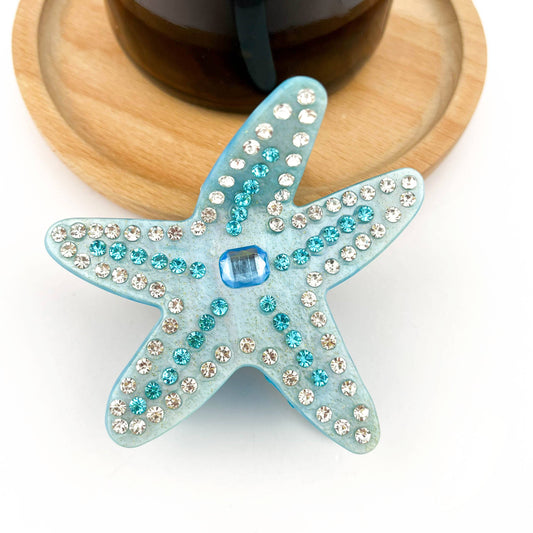 Crystal Starfish Claw Clip