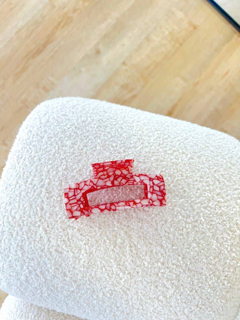 SQUARE CLAW CLIP - VALENTINE