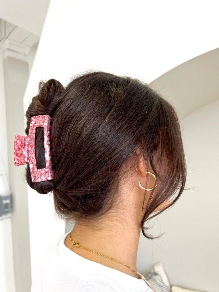 SQUARE CLAW CLIP - VALENTINE