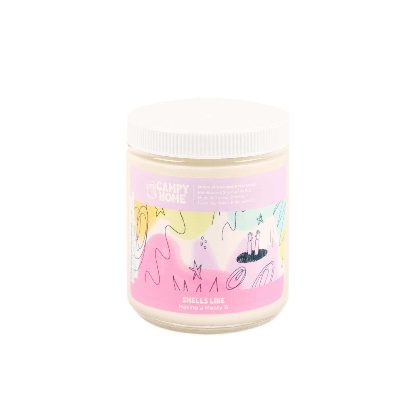 Campy HOME- Menty B -Coconut milk and nectarine candle