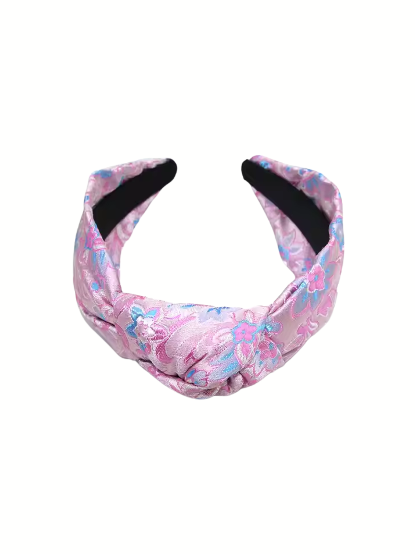 Pink Silk Floral Headband