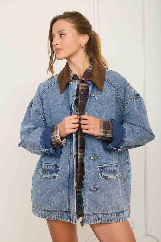 Take a Hike Denim Trucker Jacket