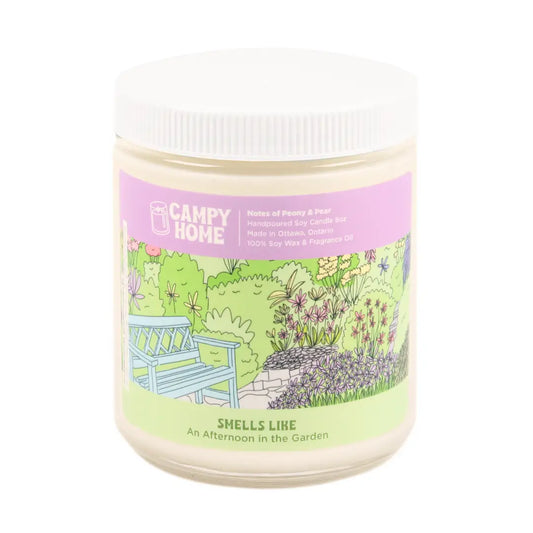 Campy Home- An Afternoon in the Garden- Peony and Pear Candle