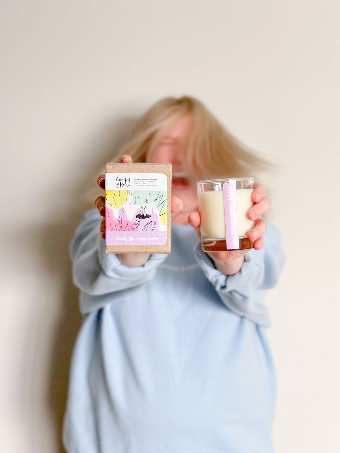 Campy HOME- Menty B -Coconut milk and nectarine candle