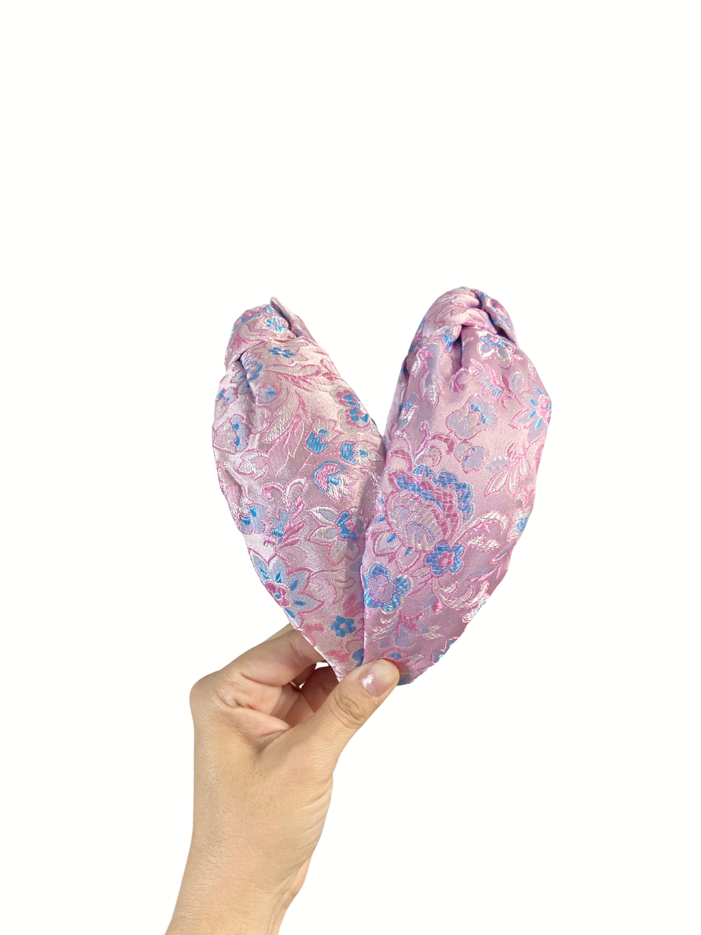 Pink Silk Floral Headband