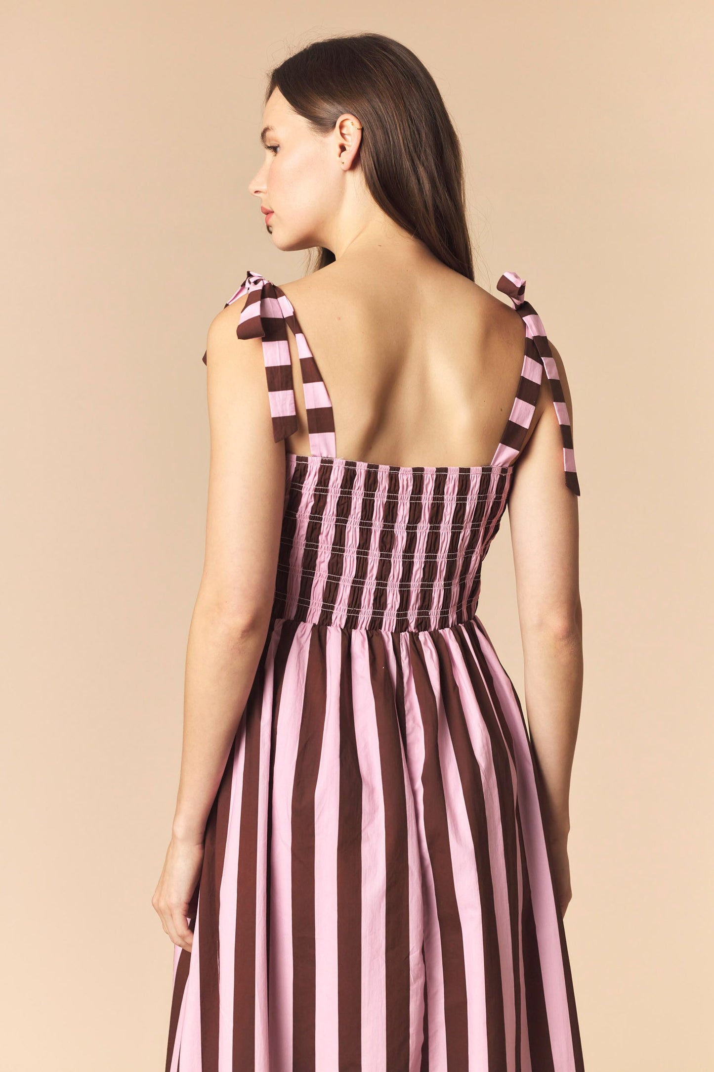 Lola Striped Midi Striped Dress