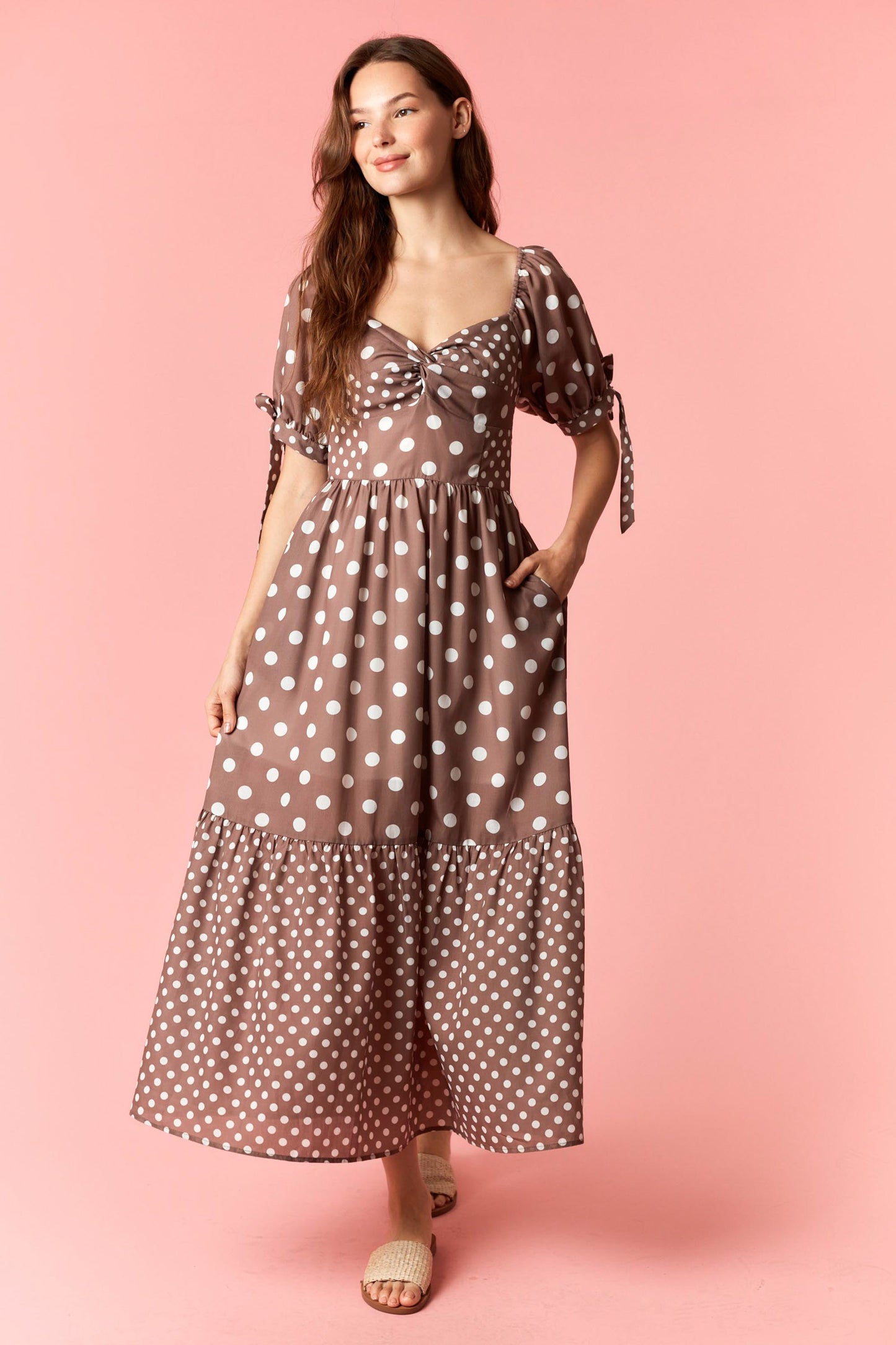 Darci Polka Dot Maxi Dress