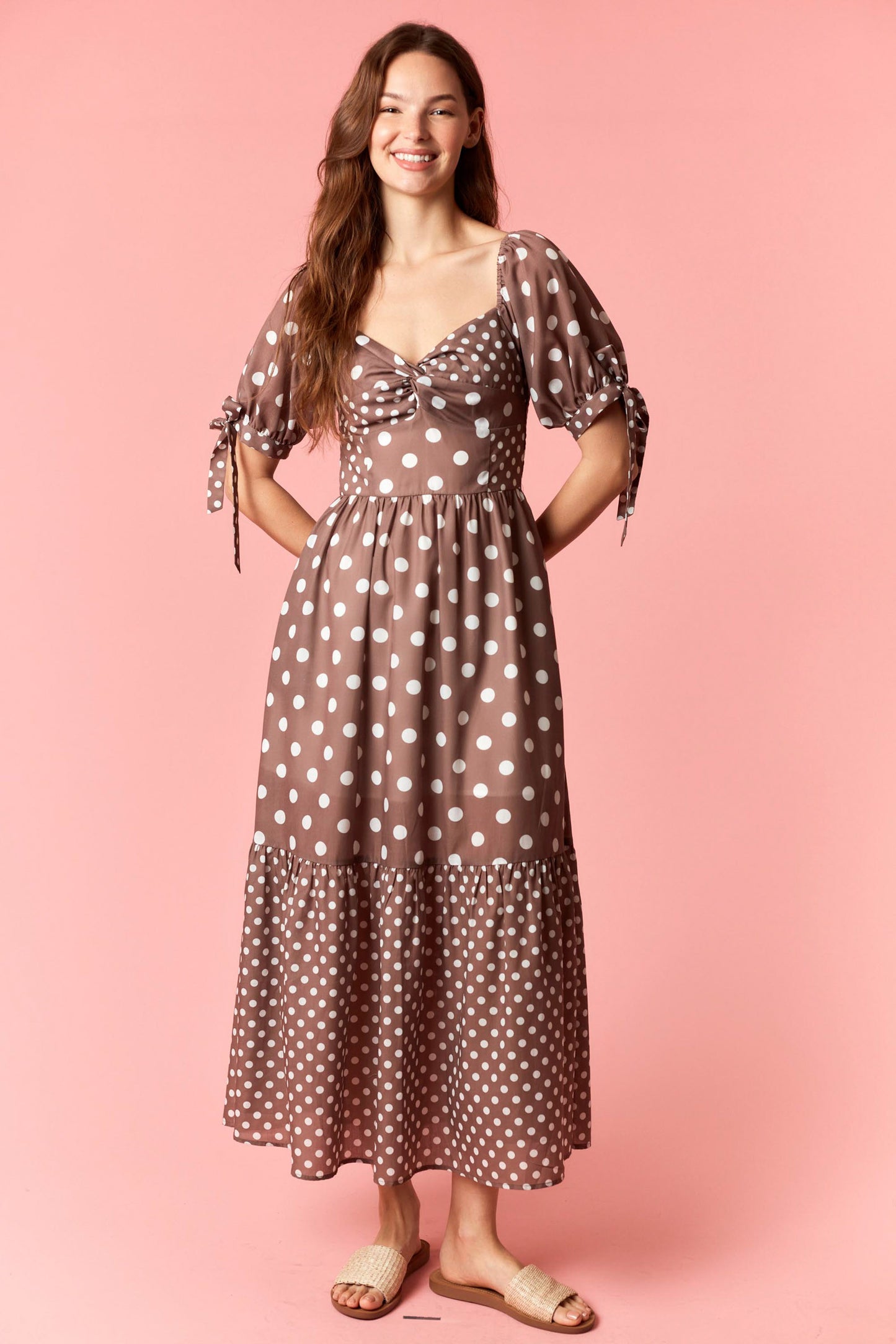 Darci Polka Dot Maxi Dress