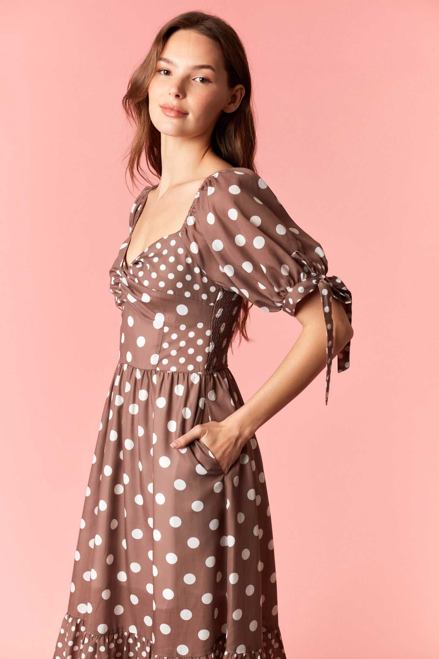 Darci Polka Dot Maxi Dress