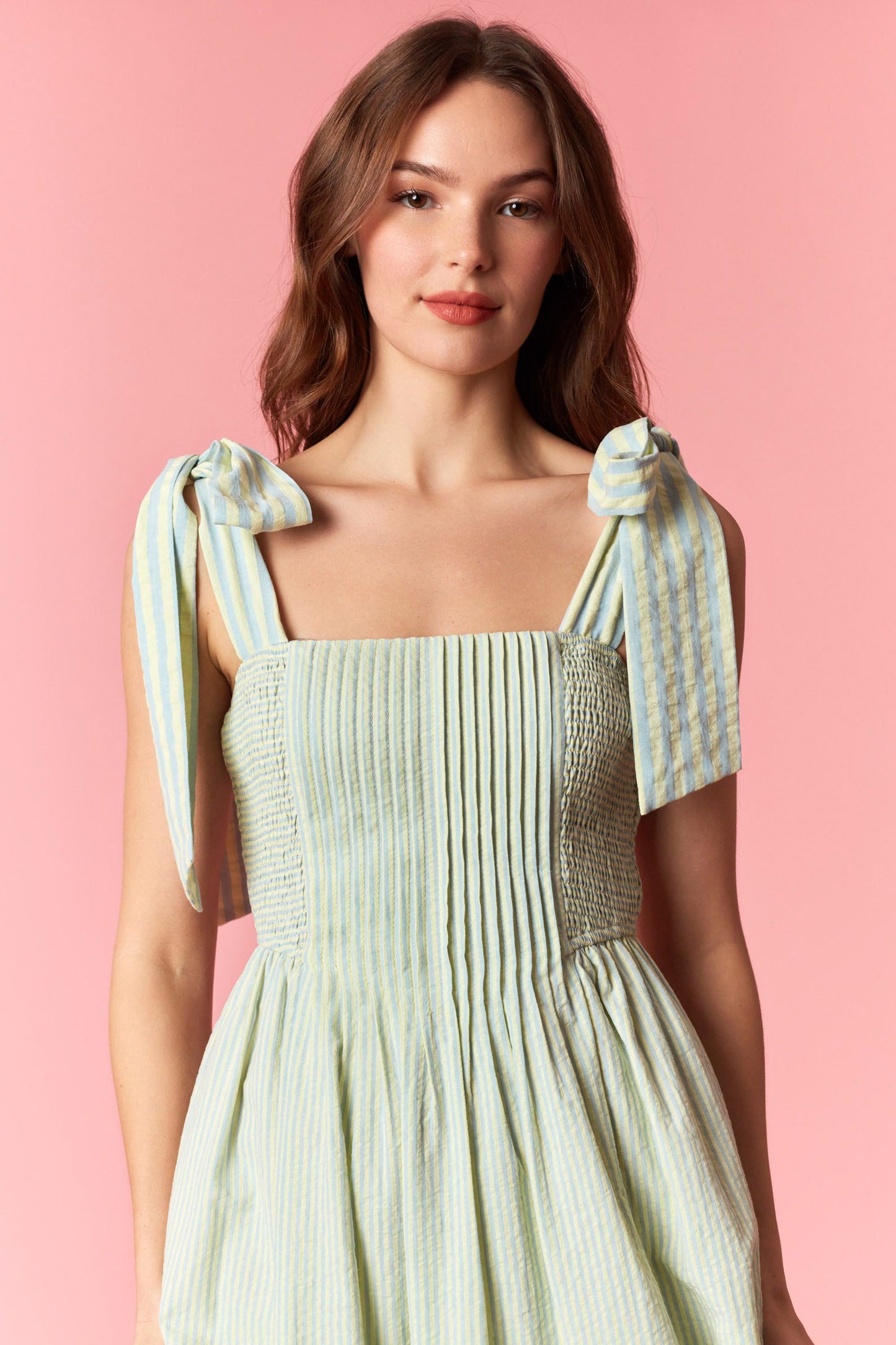 Matcha Striped Maxi Dress