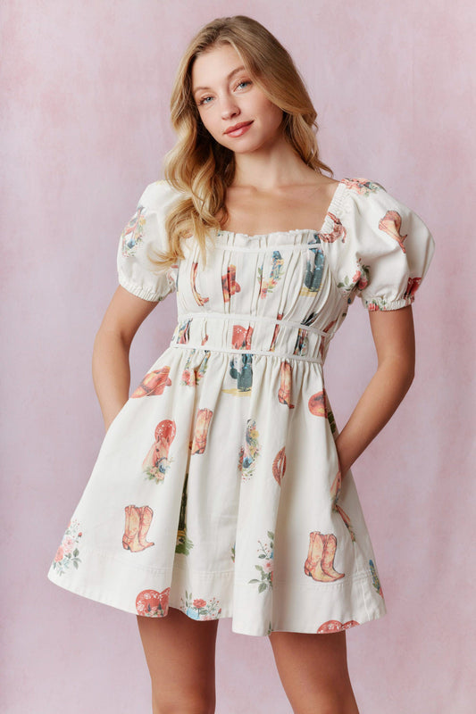 Take Me To The Rodeo Mini Dress