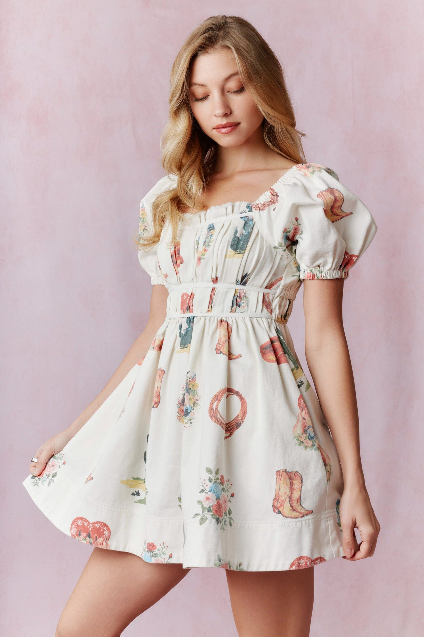 Take Me To The Rodeo Mini Dress