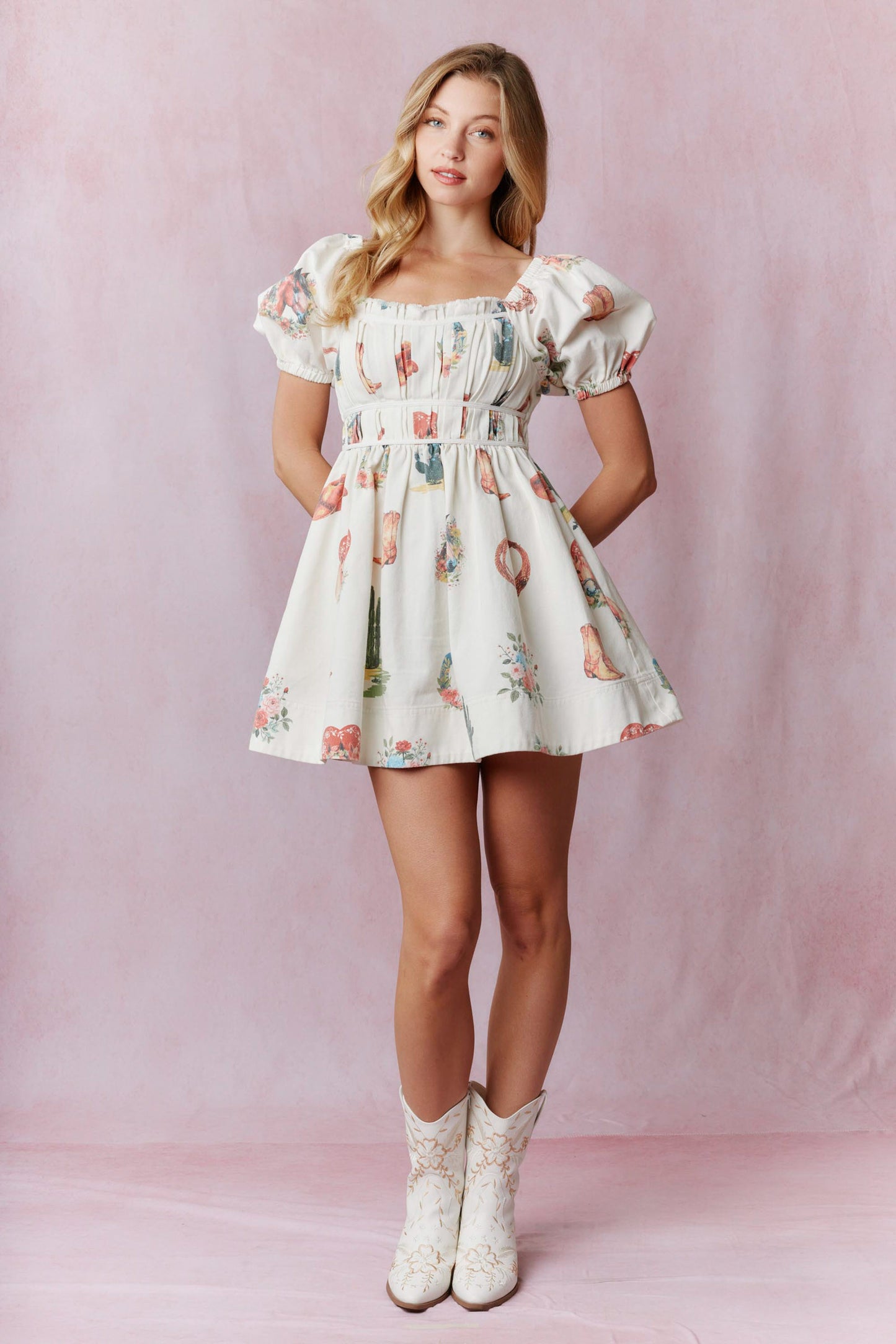 Take Me To The Rodeo Mini Dress