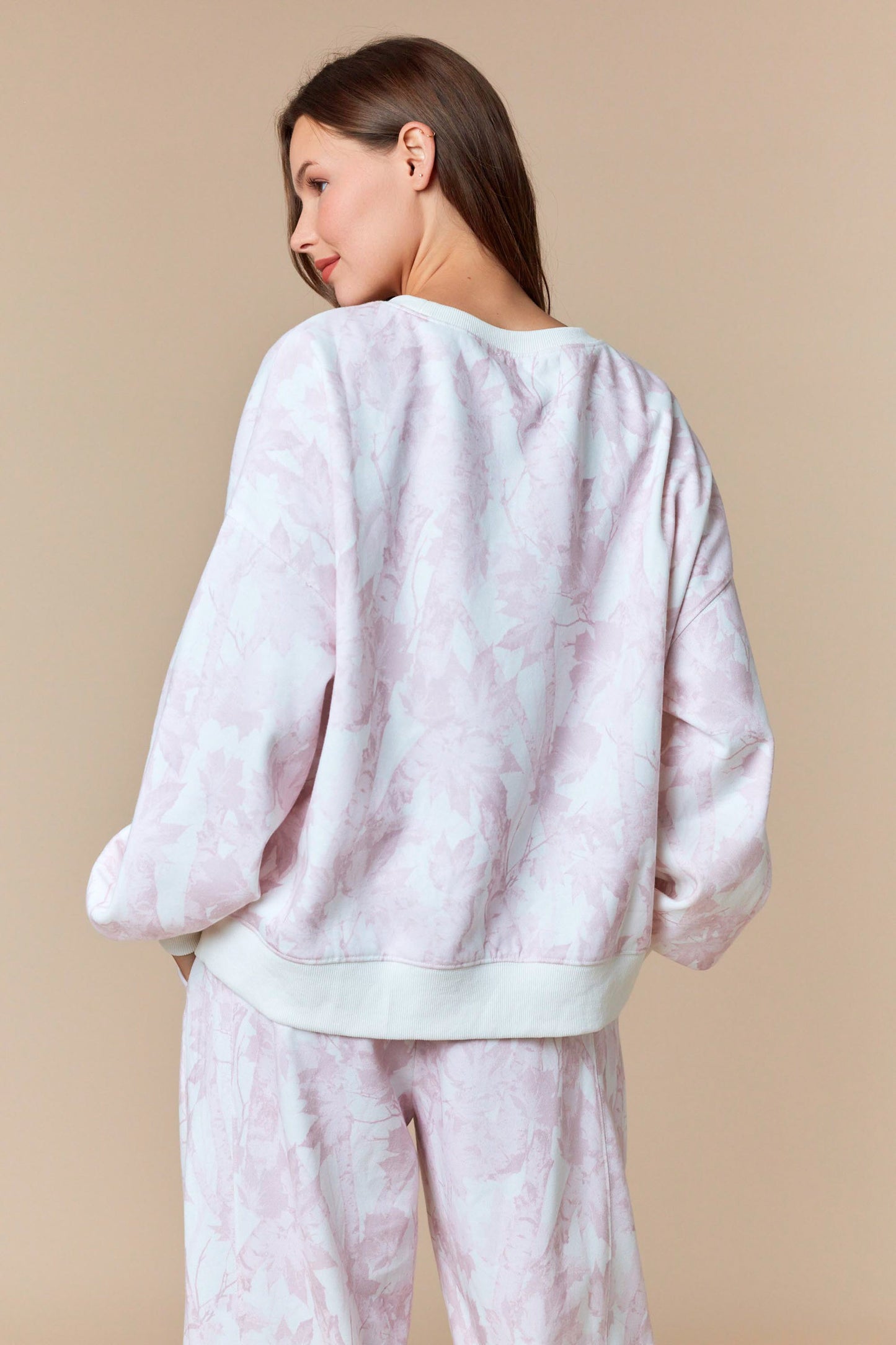 Hidden in Bloom Camo Sweat Set- Blush Pink