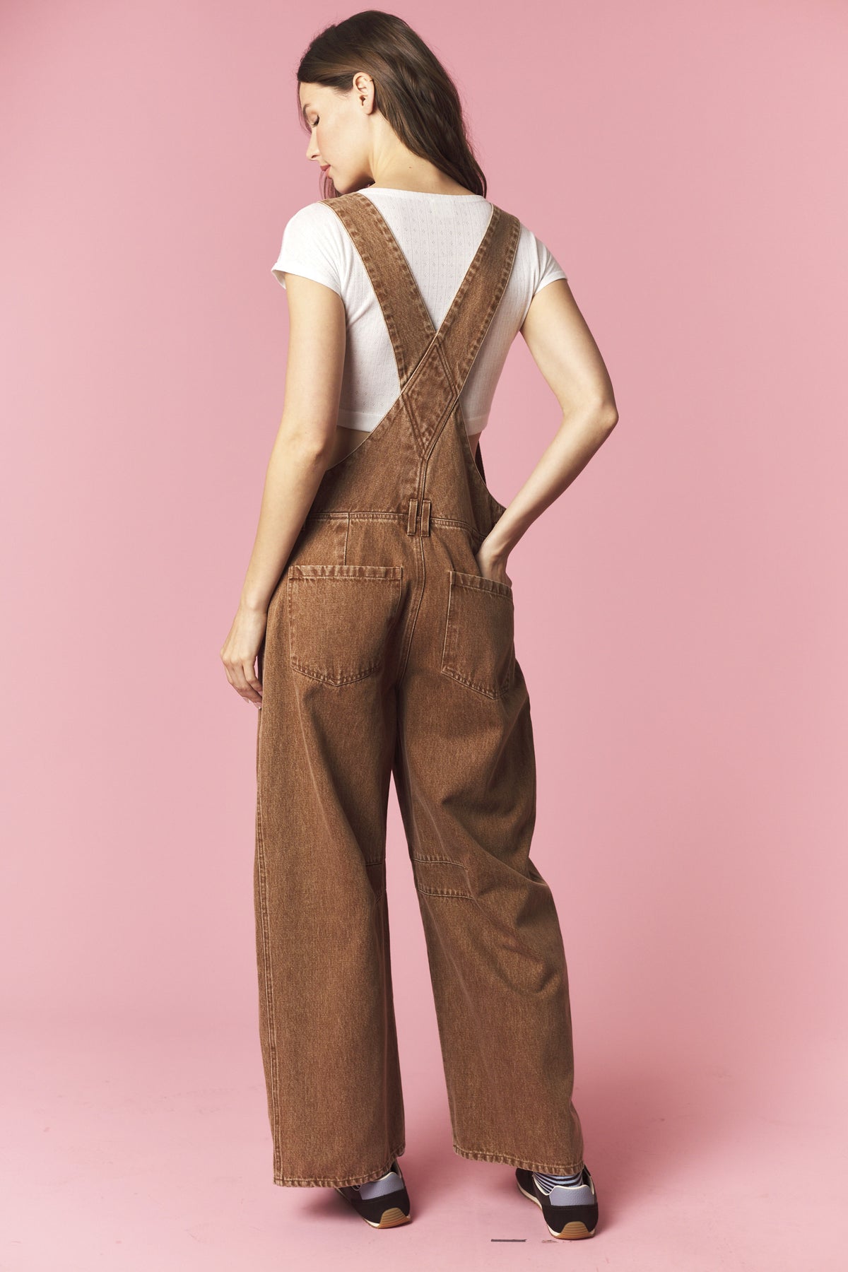 Effortless Barrel Overall - Chestnut