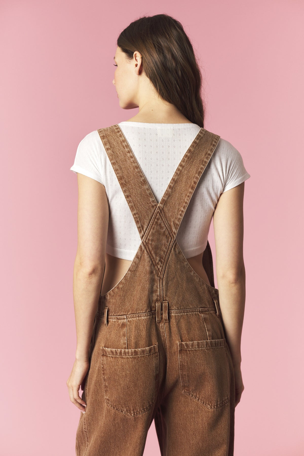Effortless Barrel Overall - Chestnut