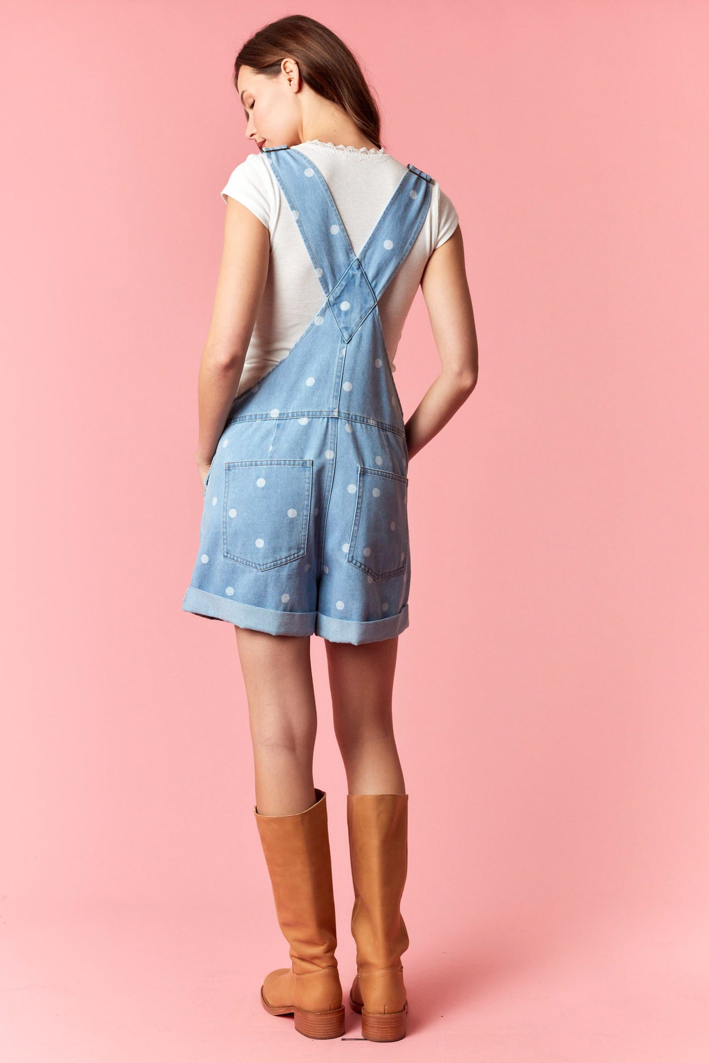 Polka Dots Overall Shorts