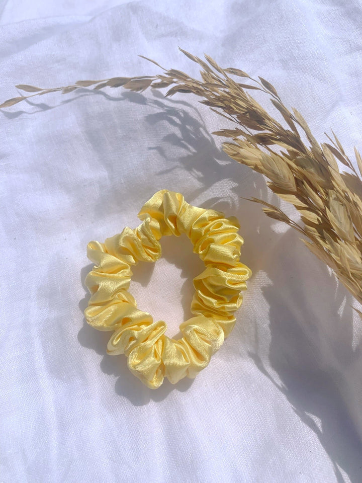 Lemon - Silk Skinny Scrunchie