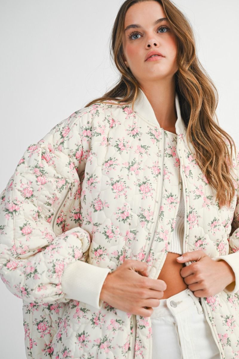Mckenna Floral Bomber Jacket