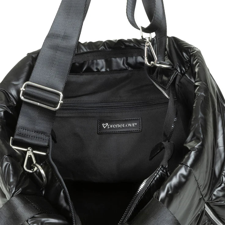 Panarama Puffer Tote- Black
