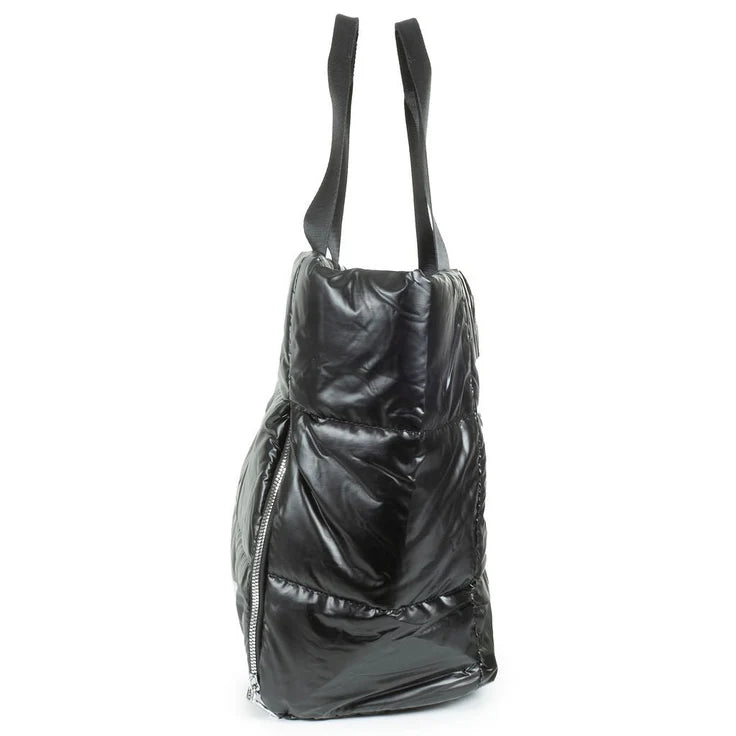 Panarama Puffer Tote- Black